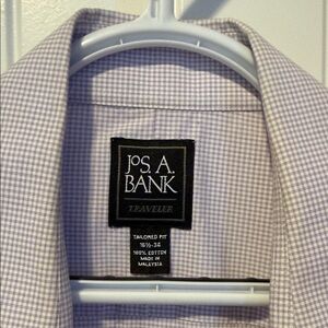 Jos. A. Bank Men's Lavender Checkered Dress Shirt